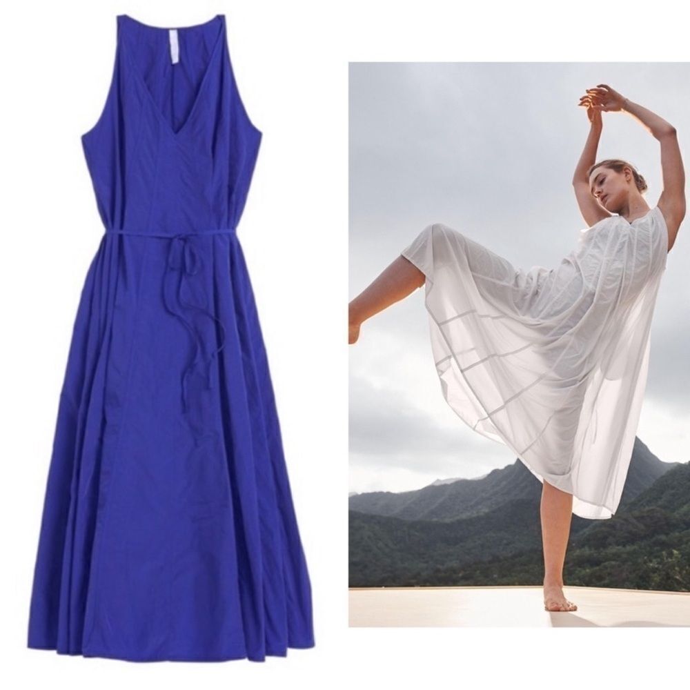 Athleta Canopy Parachute Dress Blue NWT Size Medium - Picture 2 of 10